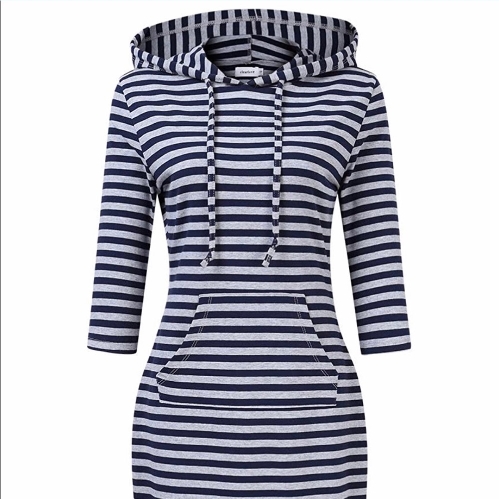 Plus Size Hooded Dress w/ Pocket